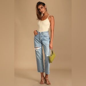 🖤 NWT Agolde 90s crop mid rise loose straight jeans in echo wash 🖤